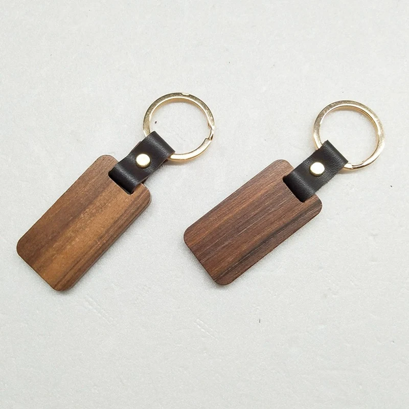 Portachiavi in legno da 30 pezzi portachiavi rettangolare da collezione borsa per auto ciondolo appeso pittura artigianato portachiavi carino