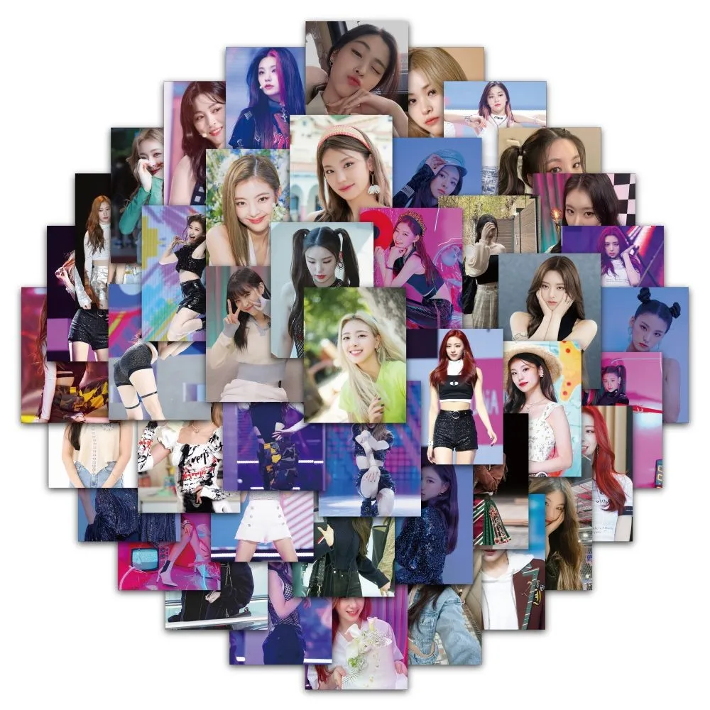 مجموعة ملصقات ITZY مكونة من 63 قطعة - ديكور مجموعة K-pop Girl لمحبي (متجر Anime Worlds)