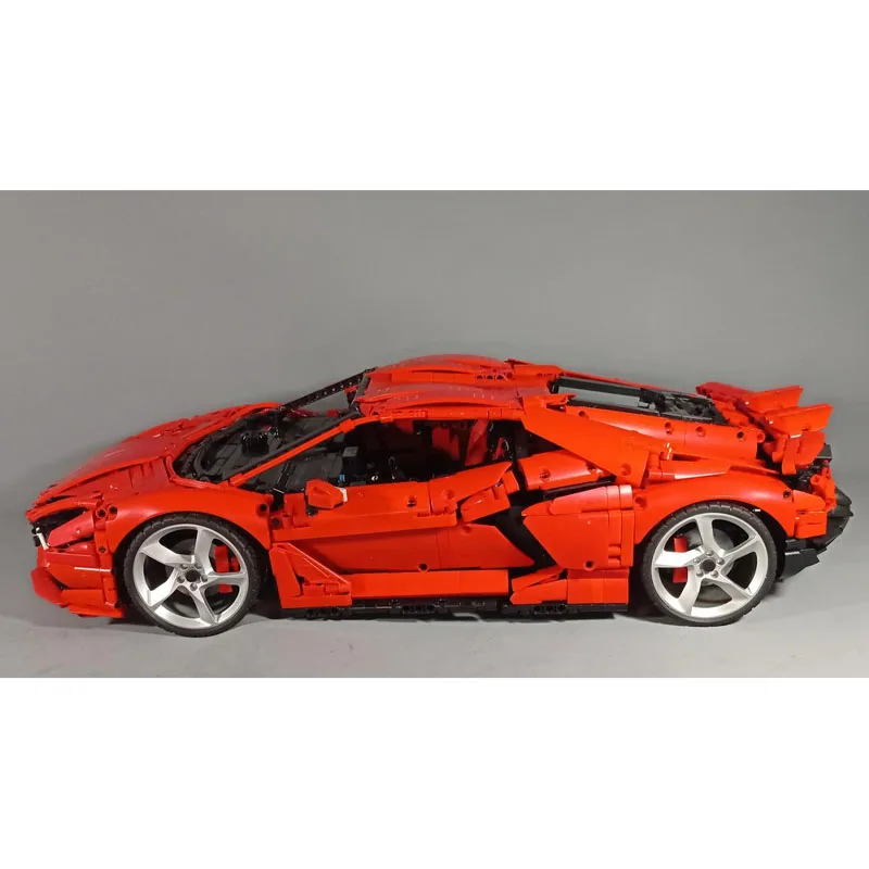 MOC- 205467   Rode Nieuwe Supercar Racewagen 1:8 Bouwsteen Model 4109 Onderdelen Onderwijs Jongen Kinderen Verjaardag Bouwstenen Speelgoed Gift