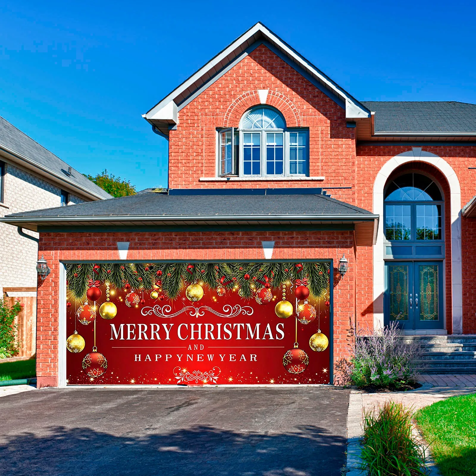 7 X 8 Ft Holy Night Christmas Outdoor Garage Door Banner Red Merry Christmas Happy Destiny 2 Tapestry Wheel of The Year Tapestry