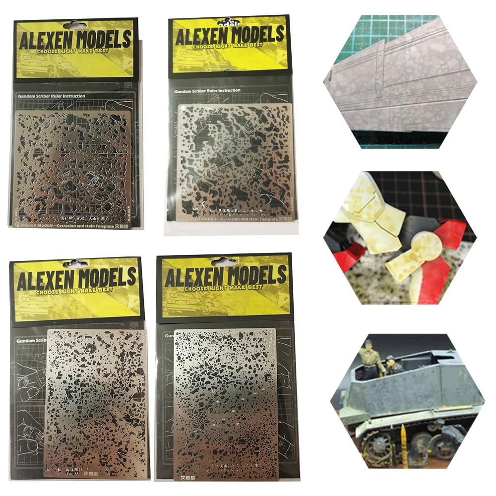 

Трафареты для выветривания аэрографа, инструмент для модели, наборы для украшения спрея «сделай сам», часть