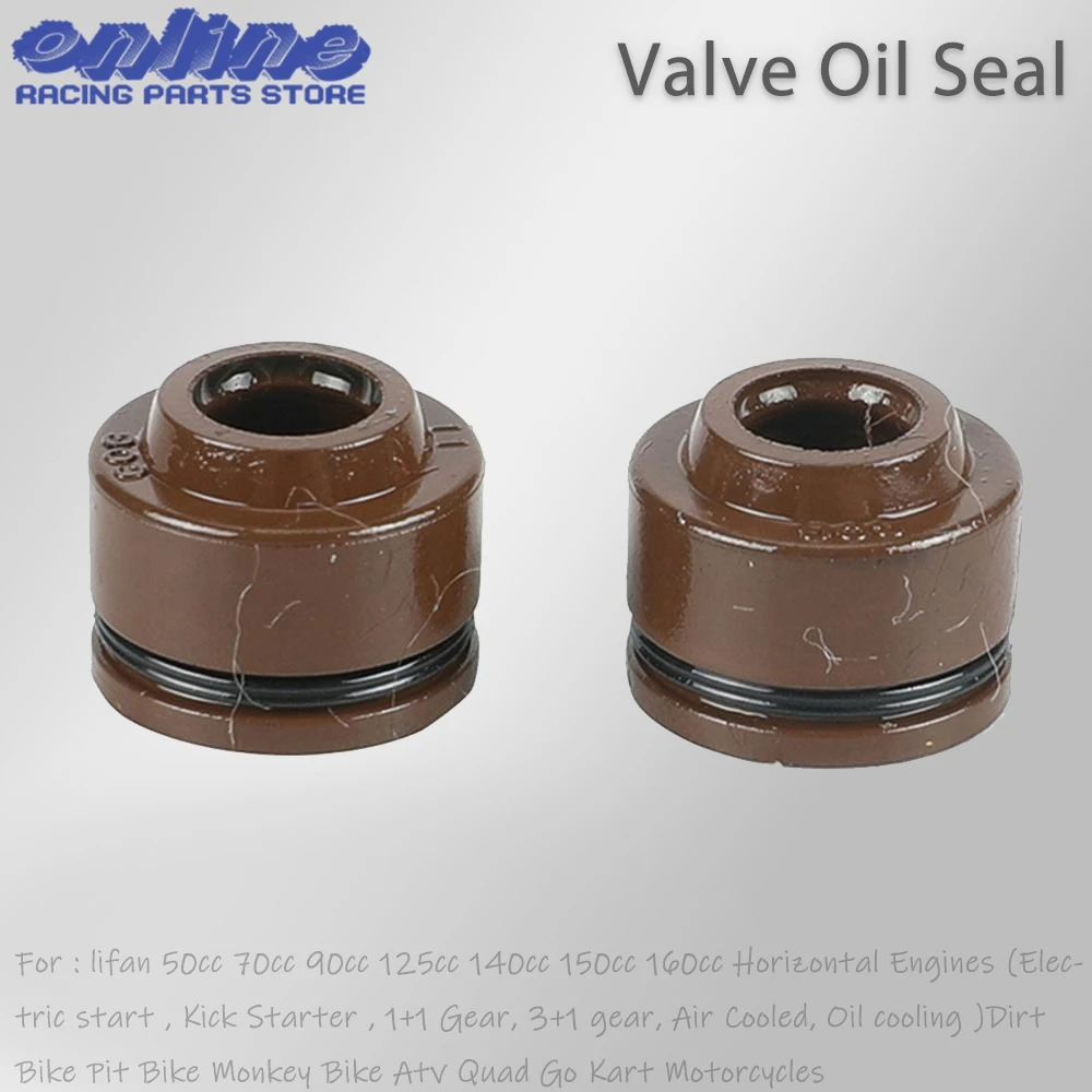 Motorcycle Valve Oil Seal For lifan LF 50 70 90 110 125 140 150 160 cc Horizontal Engines Dirt Pit Bike monkey ATV Quad Go Kart