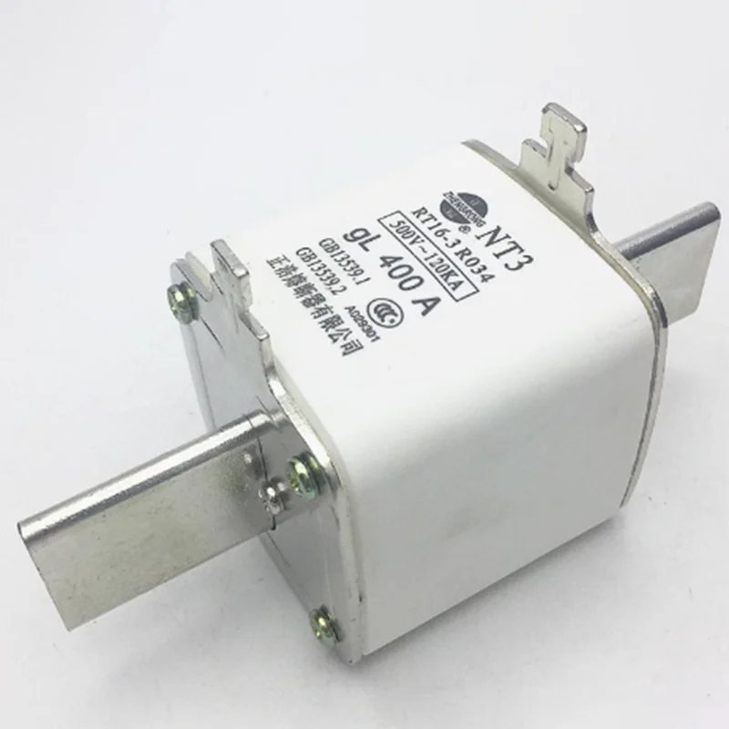 RO34 NT3 RT16-3 RT20-3 square tube knife shaped contact fuse NT3-630A ceramic 500A 550A 600A 630A