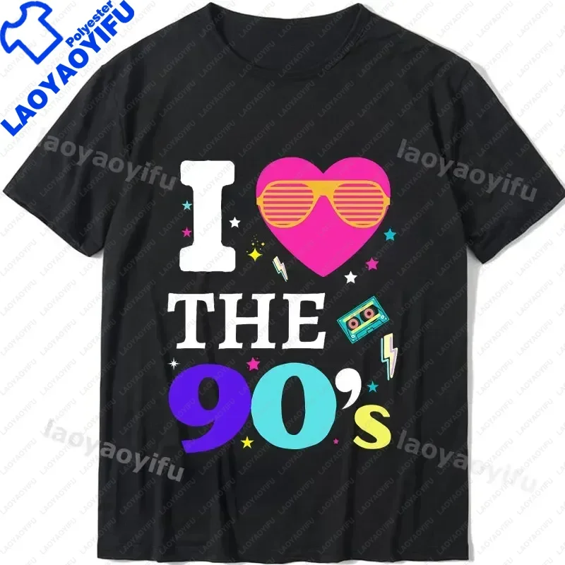

Summer I Love The 90 T Shirt for Women Man Camisa Casual Wear Outdoor Clothing Streetwear Hipster Novelty Trend
