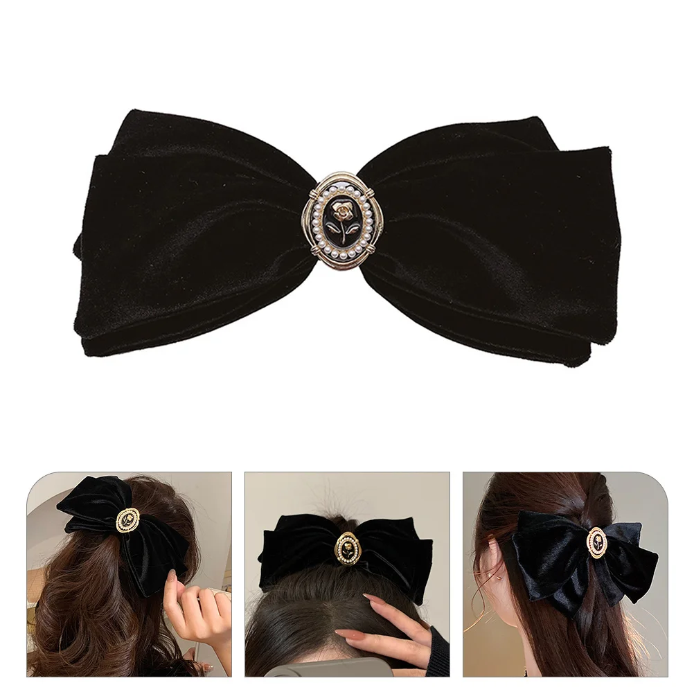

1pcs Bow Clip Bowknot Long Clips Hairpin Flower Pearl Hair Barrette Large Durable Wedding Party Hair Accessories