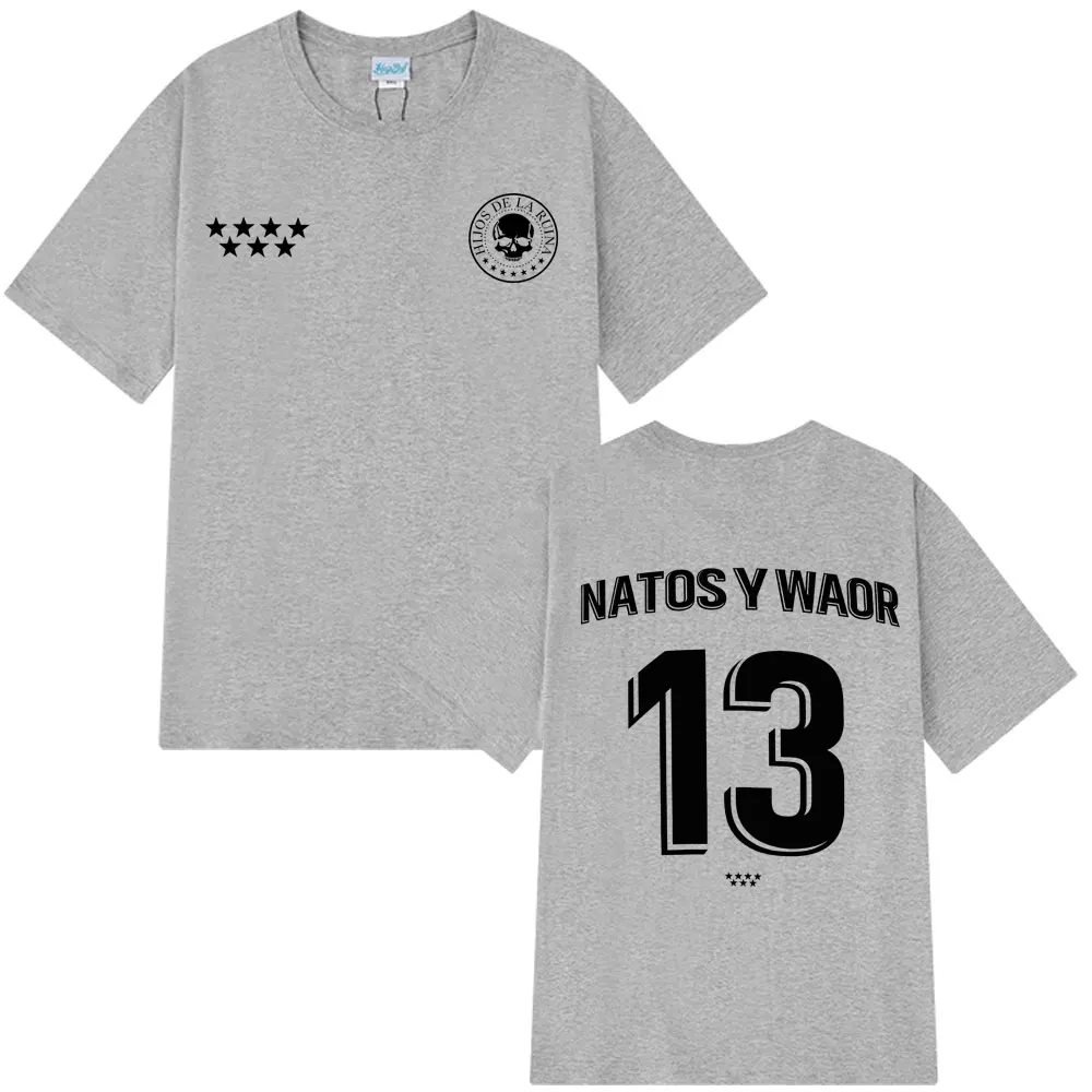 

Rapper NATOS WAOR 13 T Shirts Fashion Hip Hop Vintage T Shirt Men Women Clothing Cotton Summer Oversized T-shirt Streetwear Tops