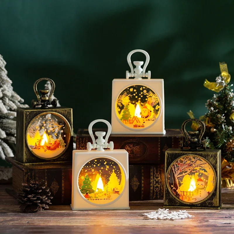 Christmas-themed decorations, children's hand-held gift boxes, night lights, girls' desktop window ornaments