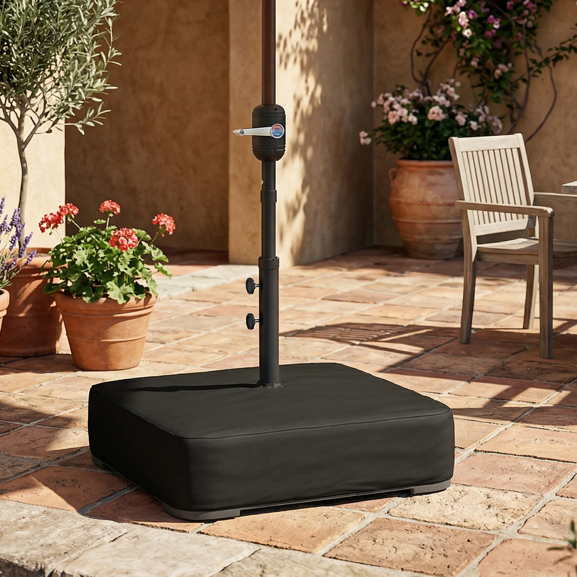 Outsunny Patio Umbrella Base 176 lbs Sand Filled for 1.9