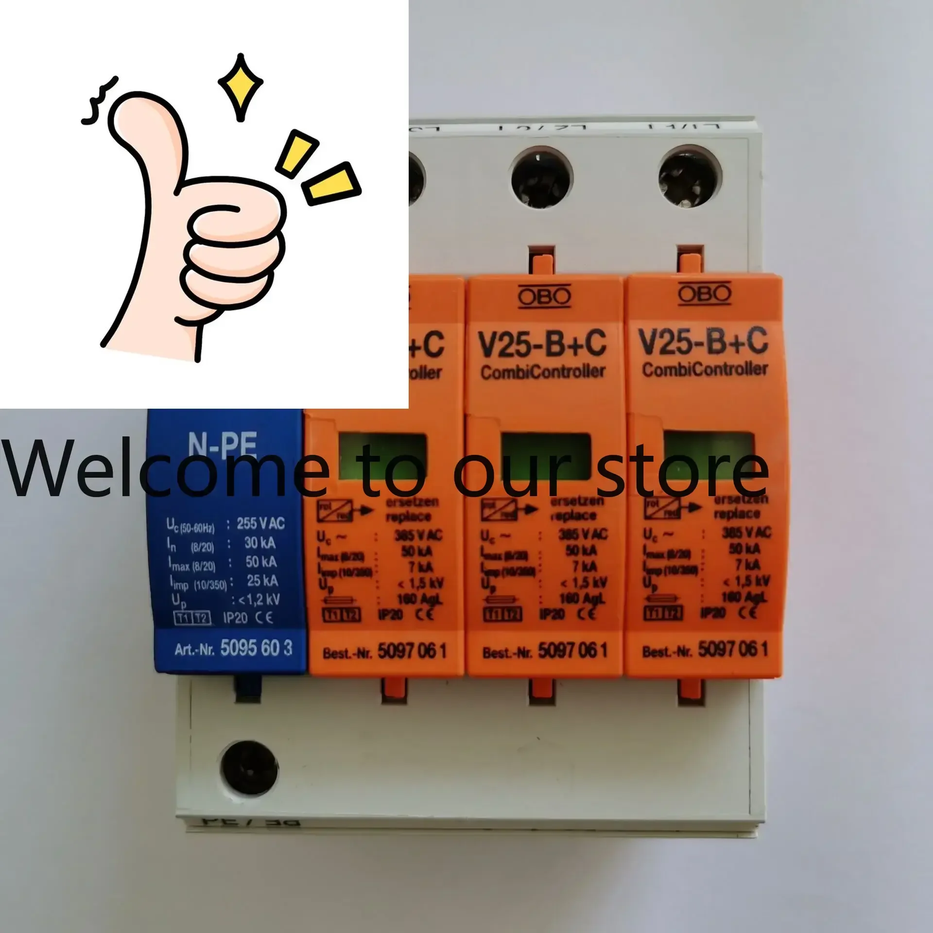 

German OBO Three-phase 3P Power Supply Lightning Protector V25-B + C/3-385V Surge Protector Genuine Spot Promotion