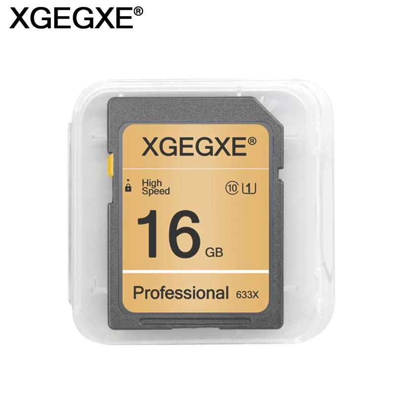 XGEGXE SD-Karte 32 GB Klasse 10 Hochgeschwindigkeits-633-fache Grafikkarte 4 GB 8 GB 16 GB UHS-1 professionelle Flash-Speicherkarte für Kamera Laptop