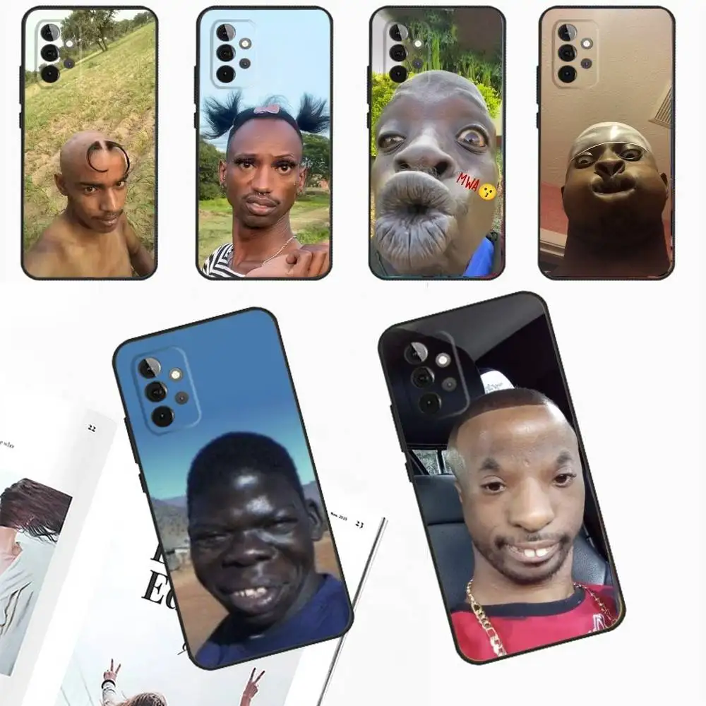 

Cool Ugly Man Phone Case For Samsung Galaxy A13,A21s,A22,A31,A32,A52,A53,A71,A80,A91 Soft Black Phone Cover