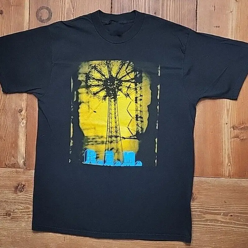 R E M Bear Nature Concert Tour T Shirt Band Black All Size