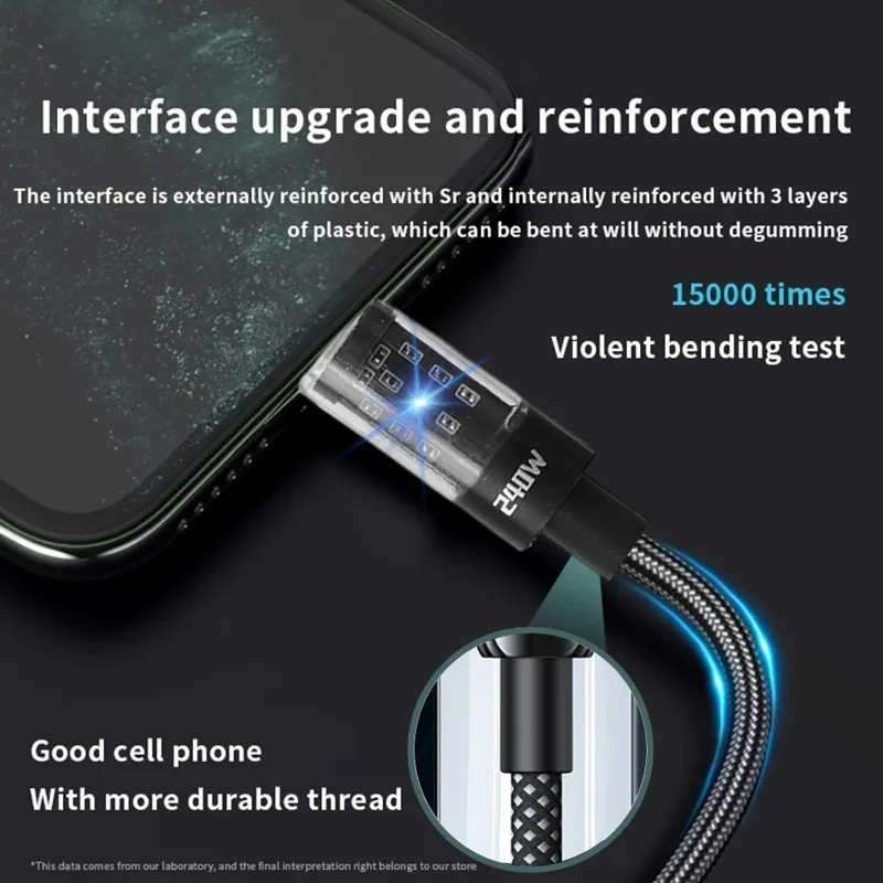 240W Super Fast Charging USB Type C Cable LED Power Digital Display Charger Data Wire for Samsung Honor Type-C Charging Cord