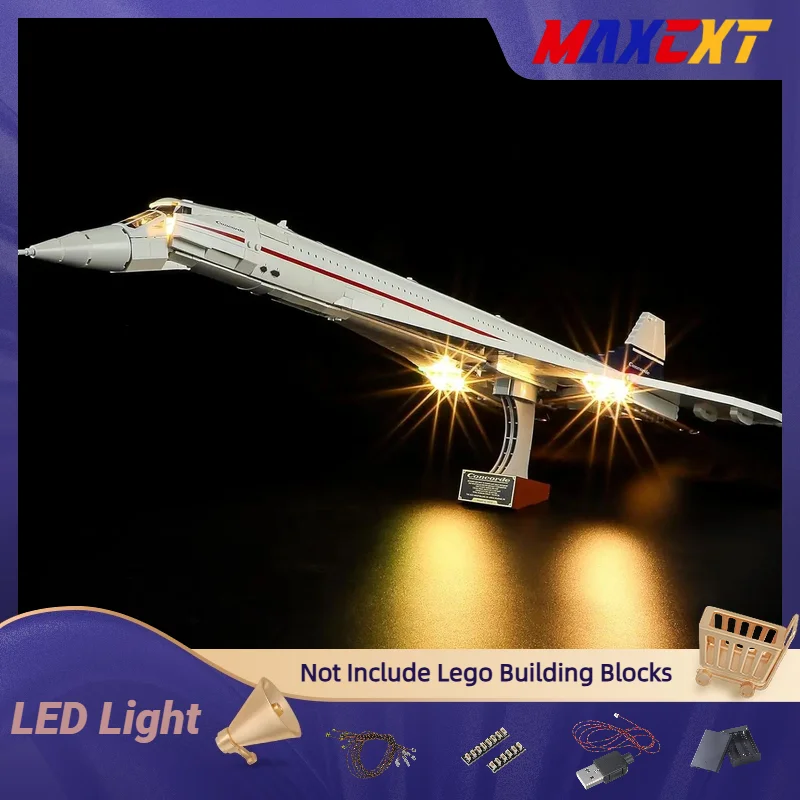 MAXCXT LED Light for Lego-10318 Concorde DIY Decorative Lamp with Battery Box (Not Include Lego Building Blocks Set)