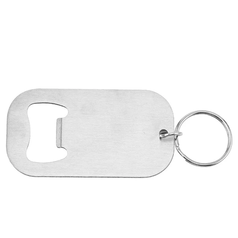 Stainless steel bottle opener Simple soda drink driver keychain beer