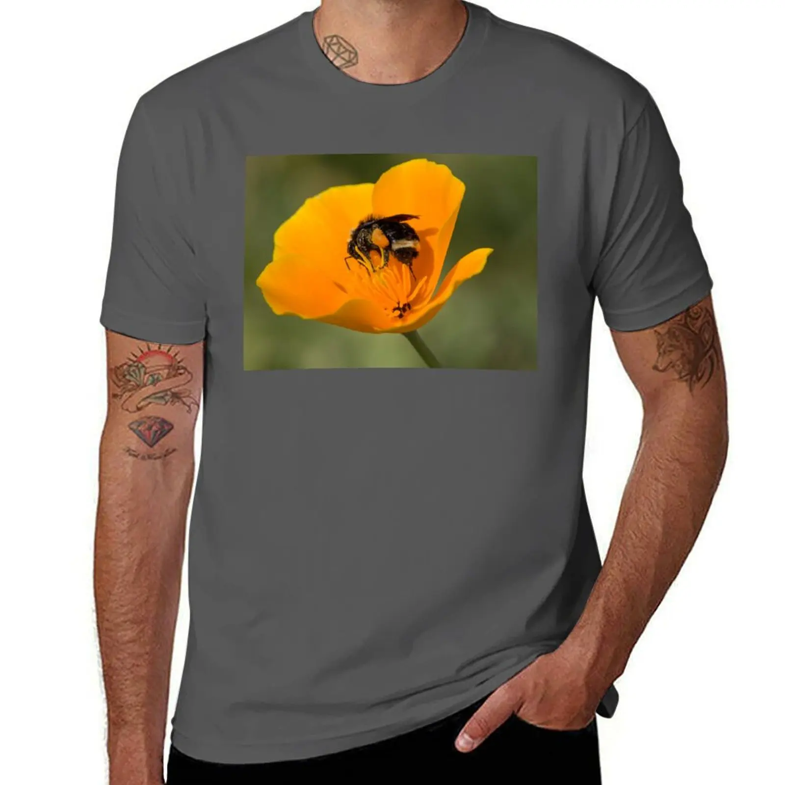 

A Bumblebee's Heart Of Nectar T-Shirt customizeds heavyweights anime valentines boutique clothes compression shirt men