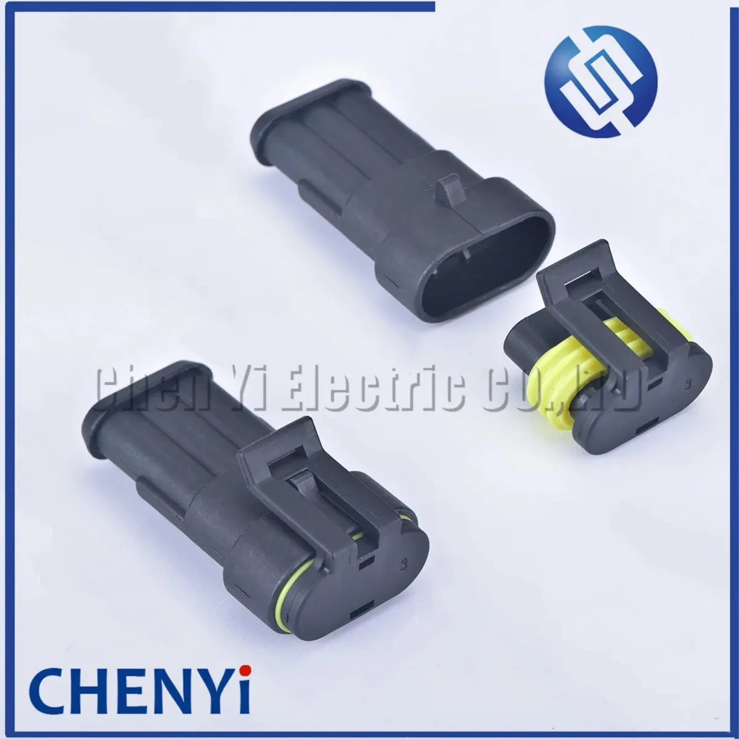 5 sets 3 Pin way Electric Automotive Connector sealed Waterproof Auto Plug With pins And Seals 282087-1 282105-1