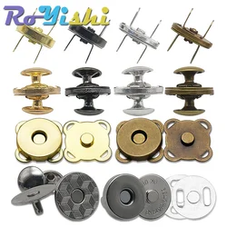 5 Sets/Pack Strong Magnetic Snap Buttons Fasteners Clasps Rivet Plum Blossom Thin Bags Parts Accessories Adsorption Buckle