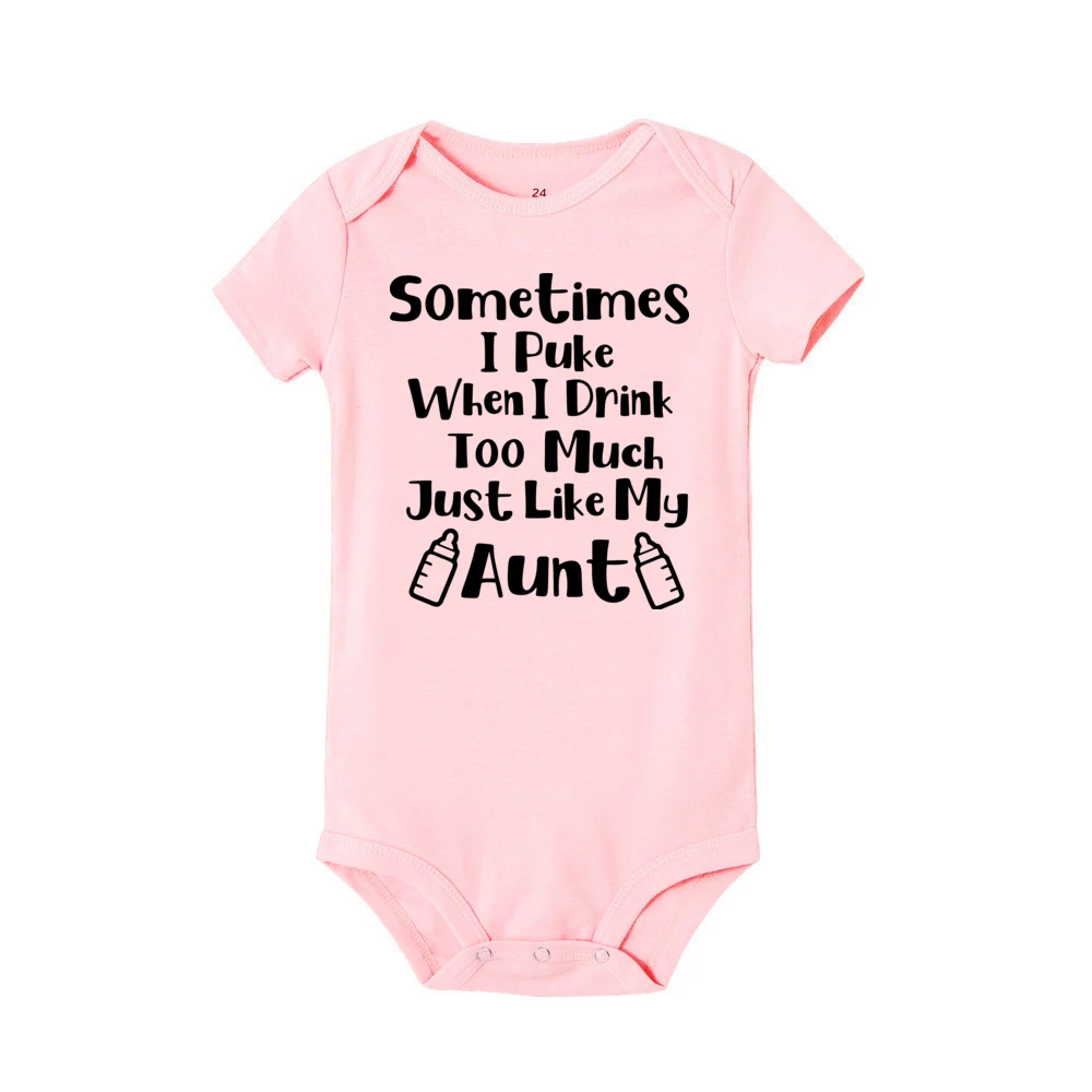 Sometimes I Puke When I Drink Too Much Bodysuit Funny Newborn Romper Boys Girls Jumpsuit Baby Shower Gift Toddler Clothing