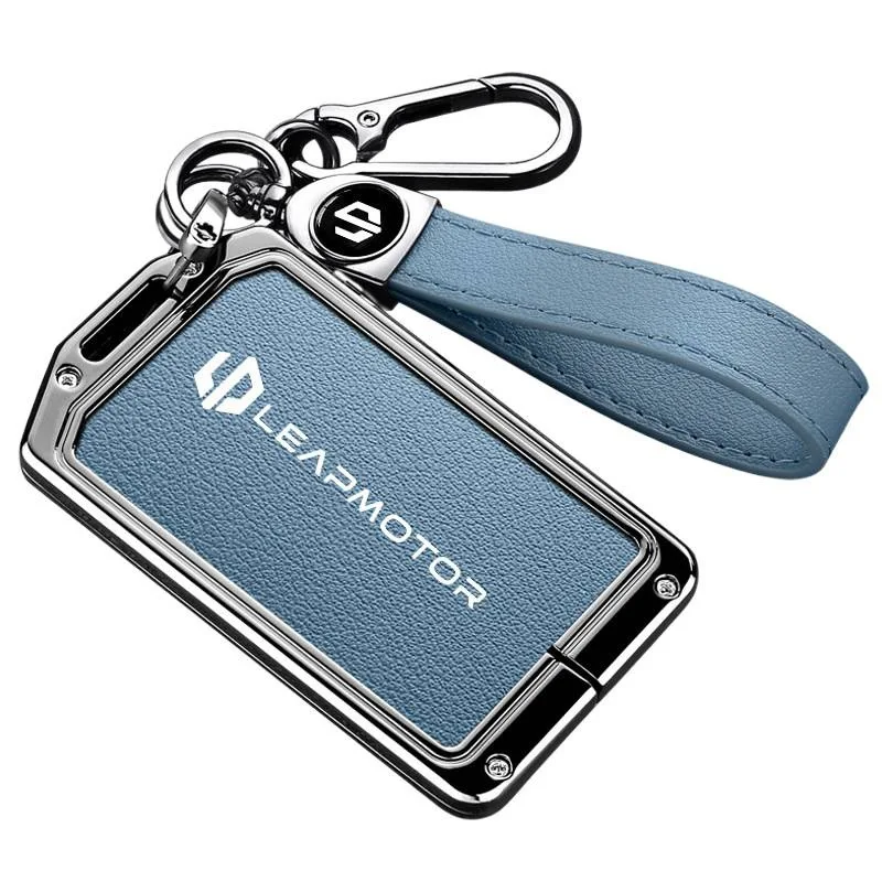 Auto Zink-legierung Leder NFC Karte Fernbedienung Schlüssel Abdeckung Fall Für Leapmotor C10 C11 C16 Schutz Halter Shell Auto Schlüsselbund Zubehör – Detail 2