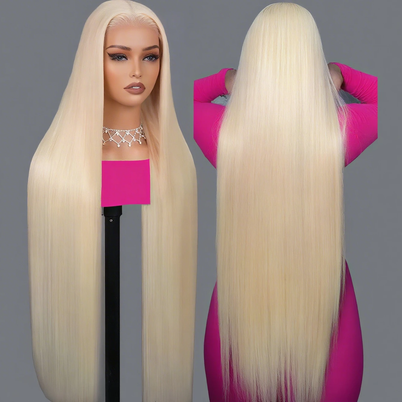 

Blonde 613 13x6 HD Real Full Lace Frontal Wig Human Hair Straight Brazilian 30 40 Inch 13x4 Lace Front Wig For Black Women