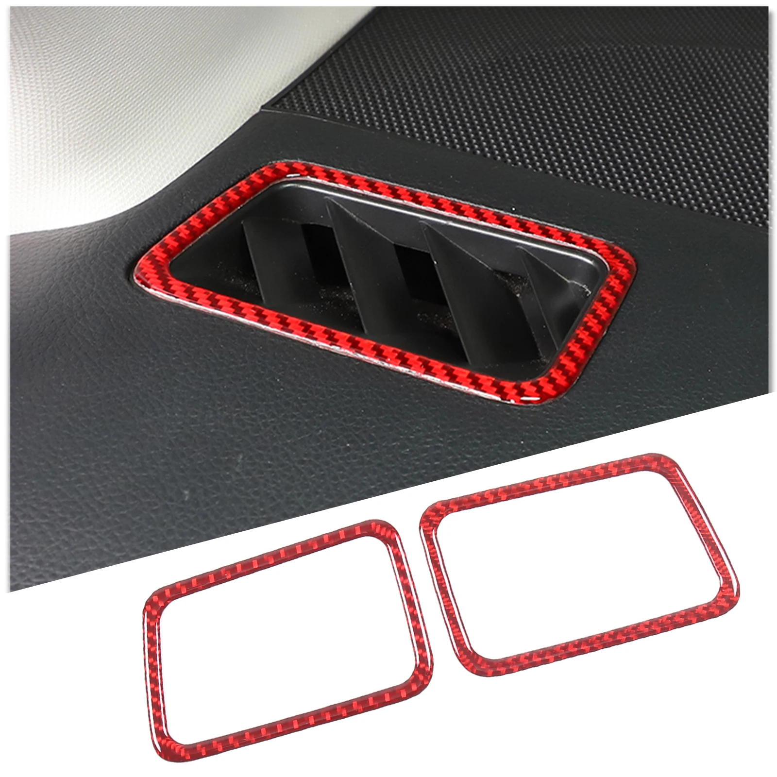 

For Subaru Forester 2013-2018 Soft Carbon Fiber Dashboard Air Outlet Frame Panel Sticker Auto Accessories