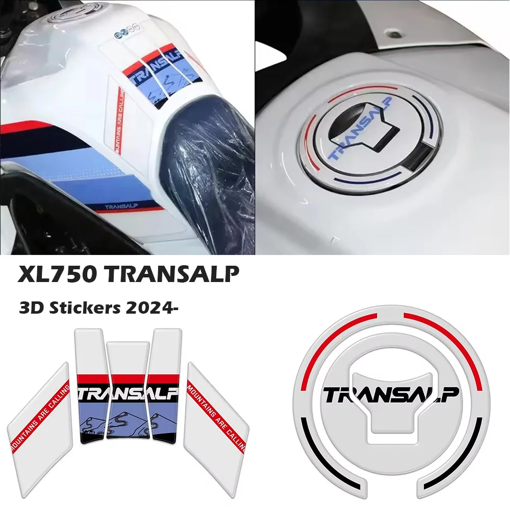 

New Motorcycle For Honda XL750 TRANSALP XL 750 2023 2024 3D Epoxy Resin Sticker Protection Decal Tank Protection Pad Accessories