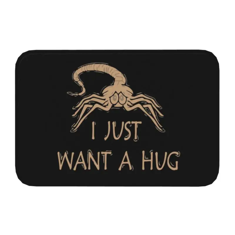 Personalized Alien I Just Want A Hug Doormat Mat Anti-Slip Facehugger Xenomorph Bath Kitchen Toilet Rug Carpet 40*60cm