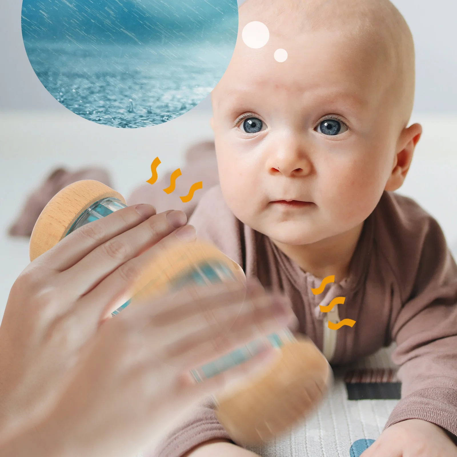 Suono educativo per la pioggia che produce tubi musicali Strumento sicuro per lo sviluppo sensoriale del bambino Formazione cognitiva Giocattolo prescolare