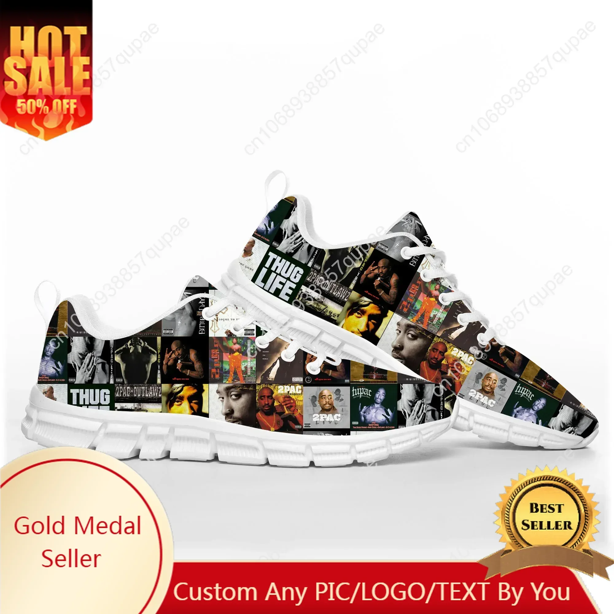 

Rap 2Pac Tupac All Eyez on Me Sports Shoes Mens Womens Teenager Sneakers Casual Custom High Quality Couple Shoes