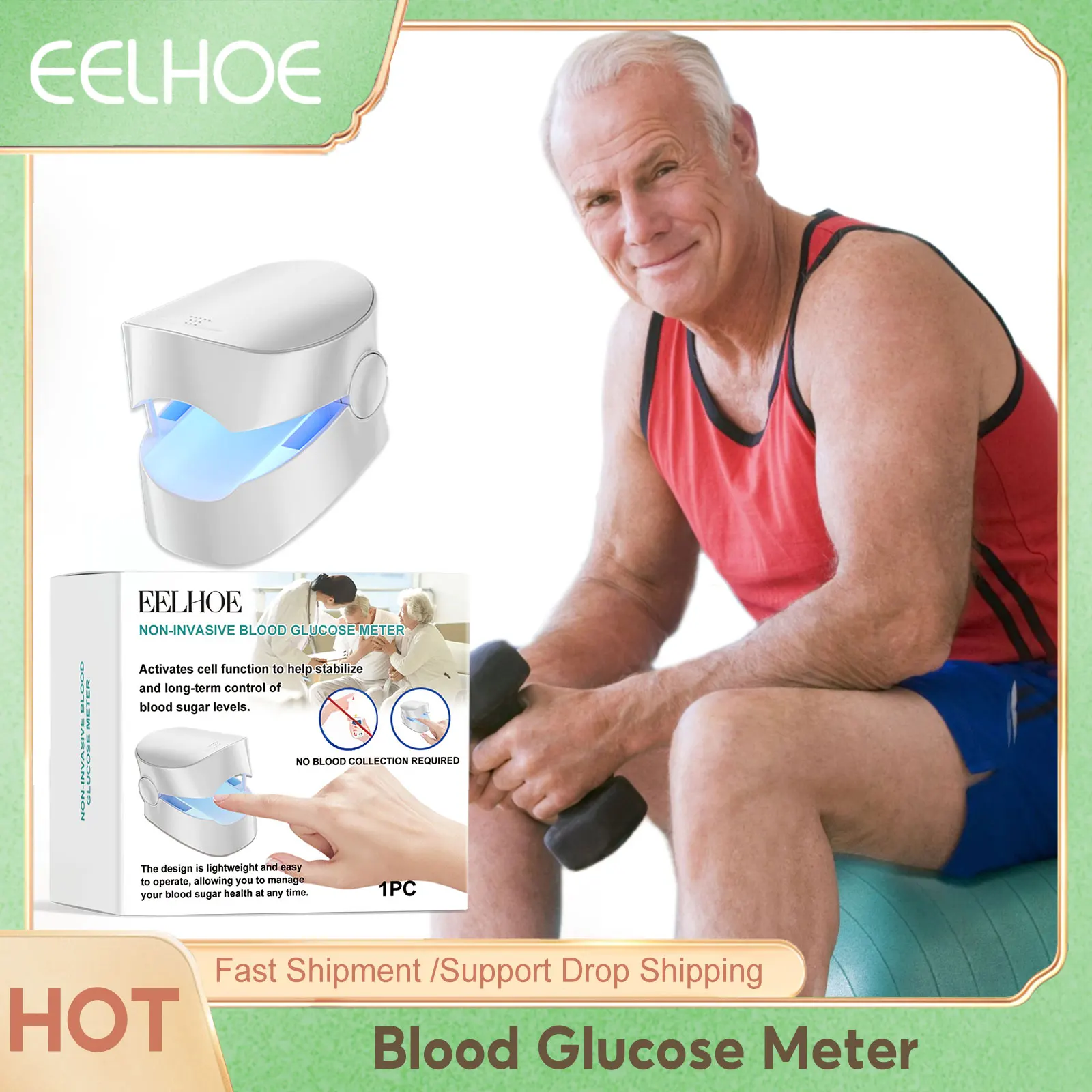 

Glucose Meter Without Puncture Blood Sugar Control Diabetes Treatment Laser Therapy Device Lower Blood Glucose Testing Machine