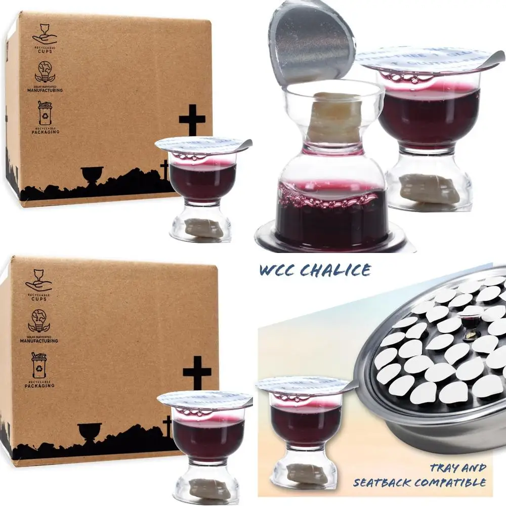 

Concord Grape Juice & Bread Pre-filled Communion Cups, Gluten-Free, 100 Units, Free Shipping
