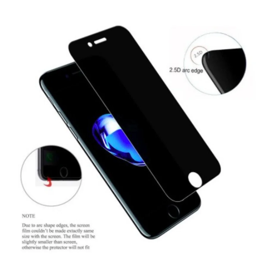 2pcs PRIVACY GLASS iPhone SE 2022 8 7 Plus SE 2020 - Tempered Glass (not film type) Phone Screen Protector