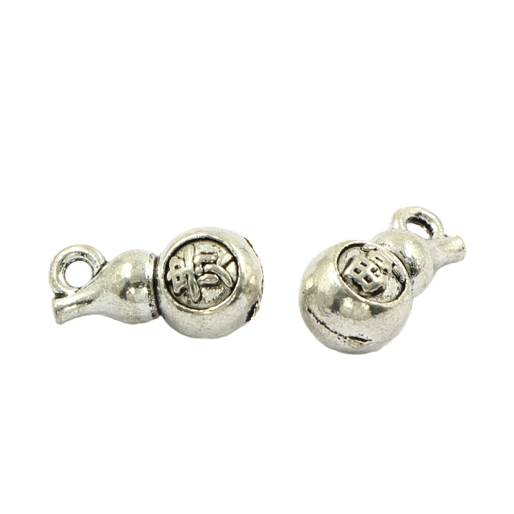 Chinese Mascot Cucurbit Charms Pendant Tibetan Silver Metal Jewelry Findings Accessories For Making DIY Necklace Earring 10pcs