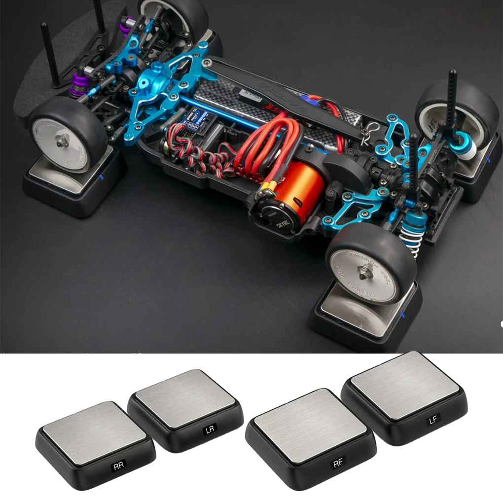 4x Black Measure And Adjust Corner Weight Of RC Car With Skyrc Bluetooth System Corner Weight System