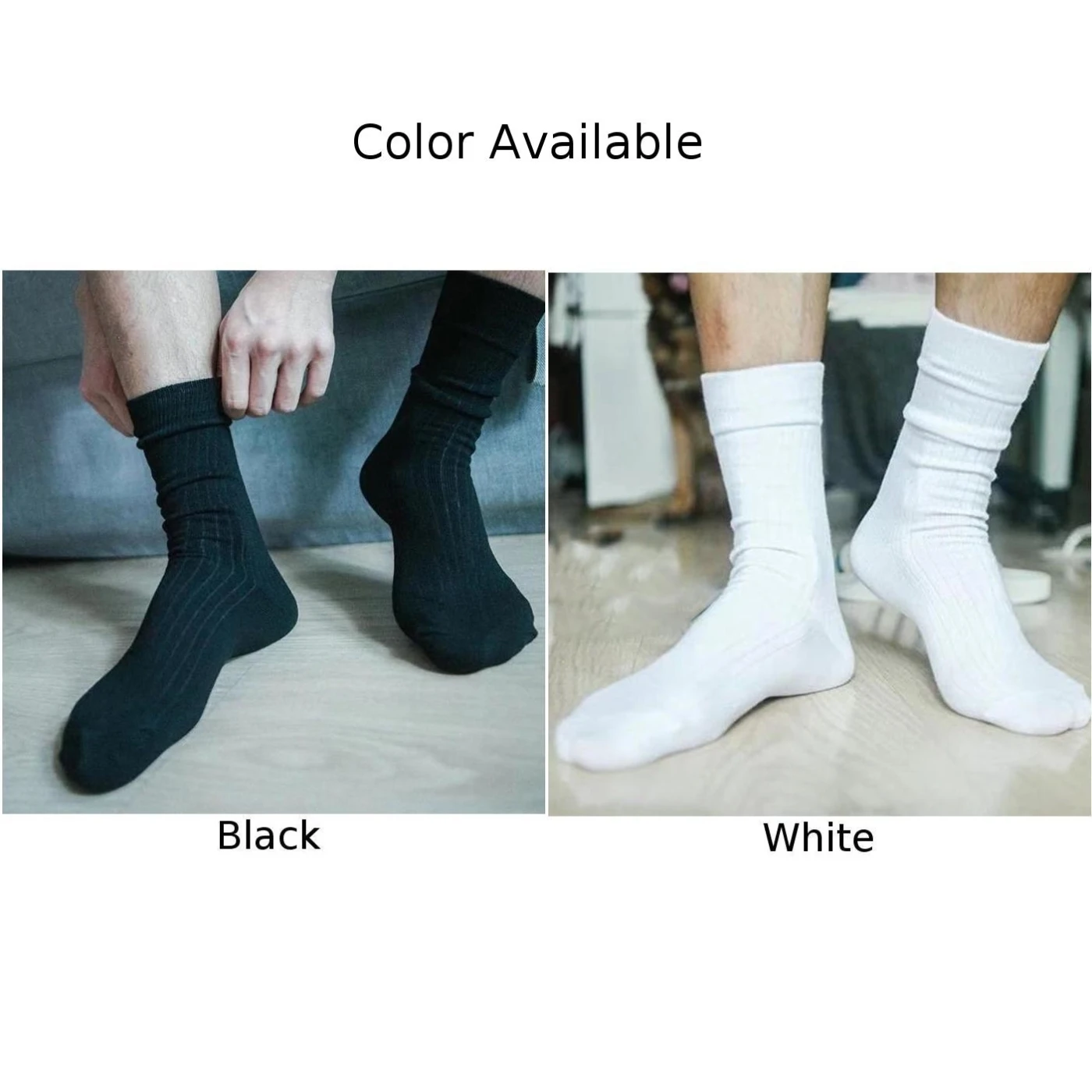 Praktischer Verkauf, hochwertige Herrensocken, Strümpfe, solide Sportarten, 1 Paar, Schwarz/Weiß, atmungsaktiv, lässig, bequem