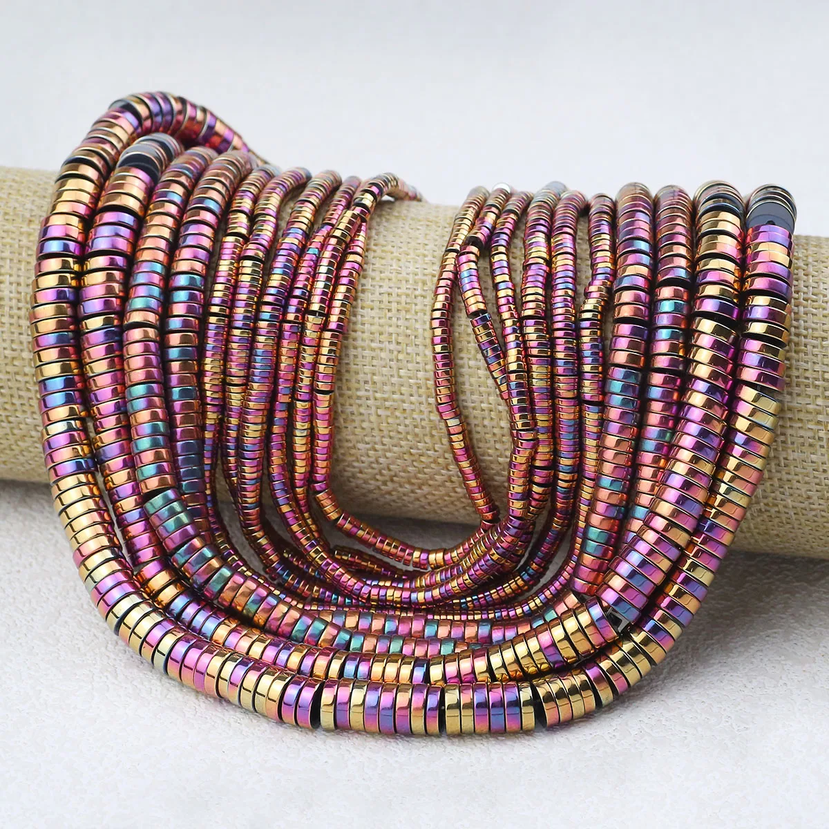 Plana redonda rosa vermelha hematita espaçador contas de pedra soltas 3/4/6/8mm para jóias diy pulseira brincos pingente colar acessórios