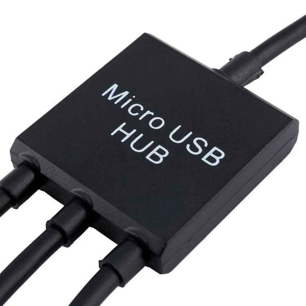 3-in-1-Micro-USB-Hub-Adapter, doppeltes USB-20-OTG-Kabel, TPE, weich, langlebig, Plug-Play-Außengeräte, 3-in-1-Kabeladapter