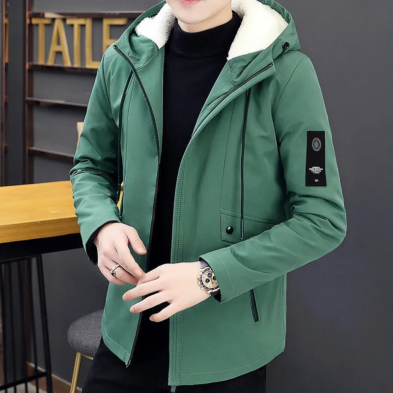 2023 Autumn and Winter New Fashion Cashmere Thick Warm Hooded Jacket Men\'s Casual Loose Comfortable High Quality Plus Size Coat