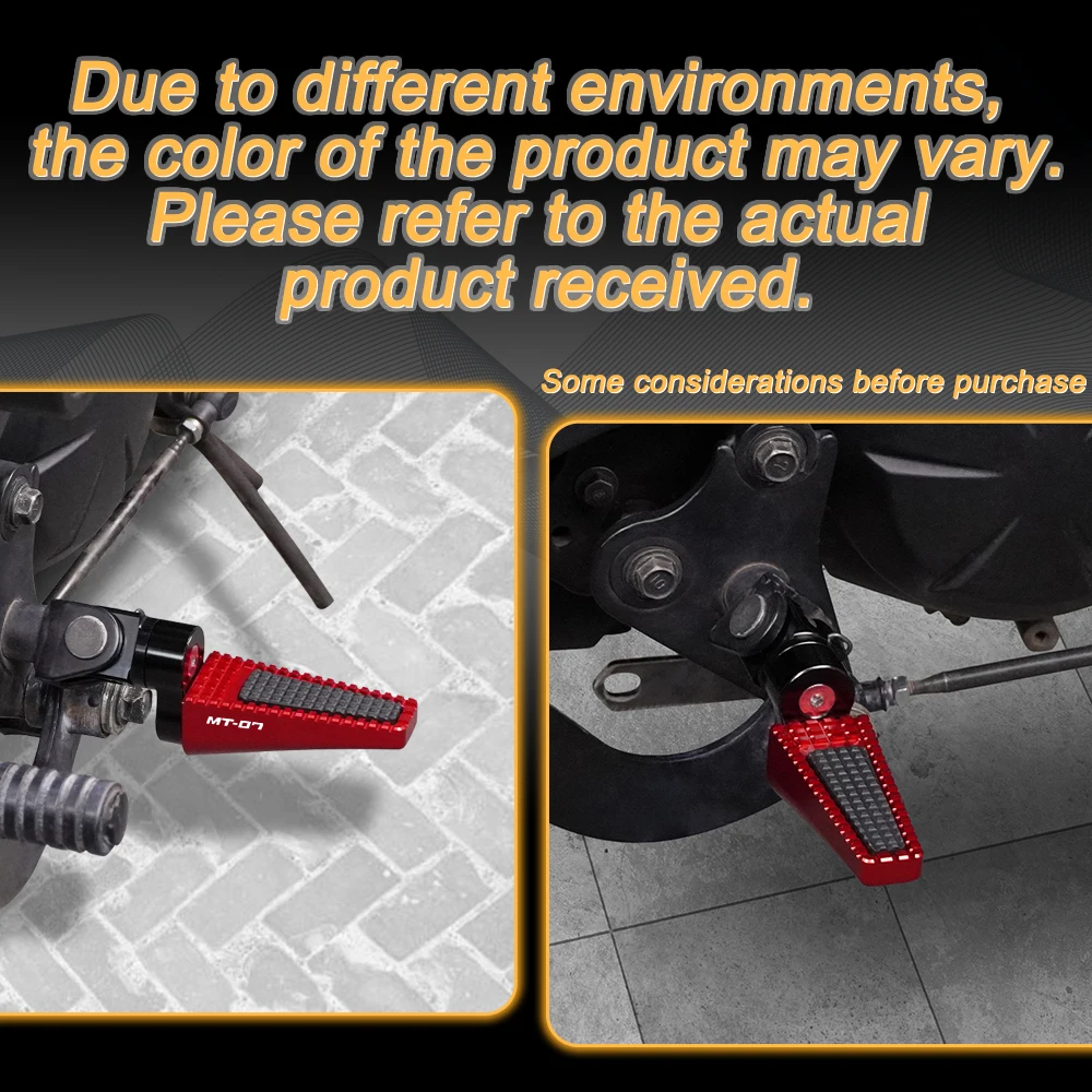 Fit For Yamaha MT-07 2014 2015 2016 2017 2018 2019 2020 Adjustable FootPegs Motorcycle Front or Rear Footrests Foot Pegs Pedal