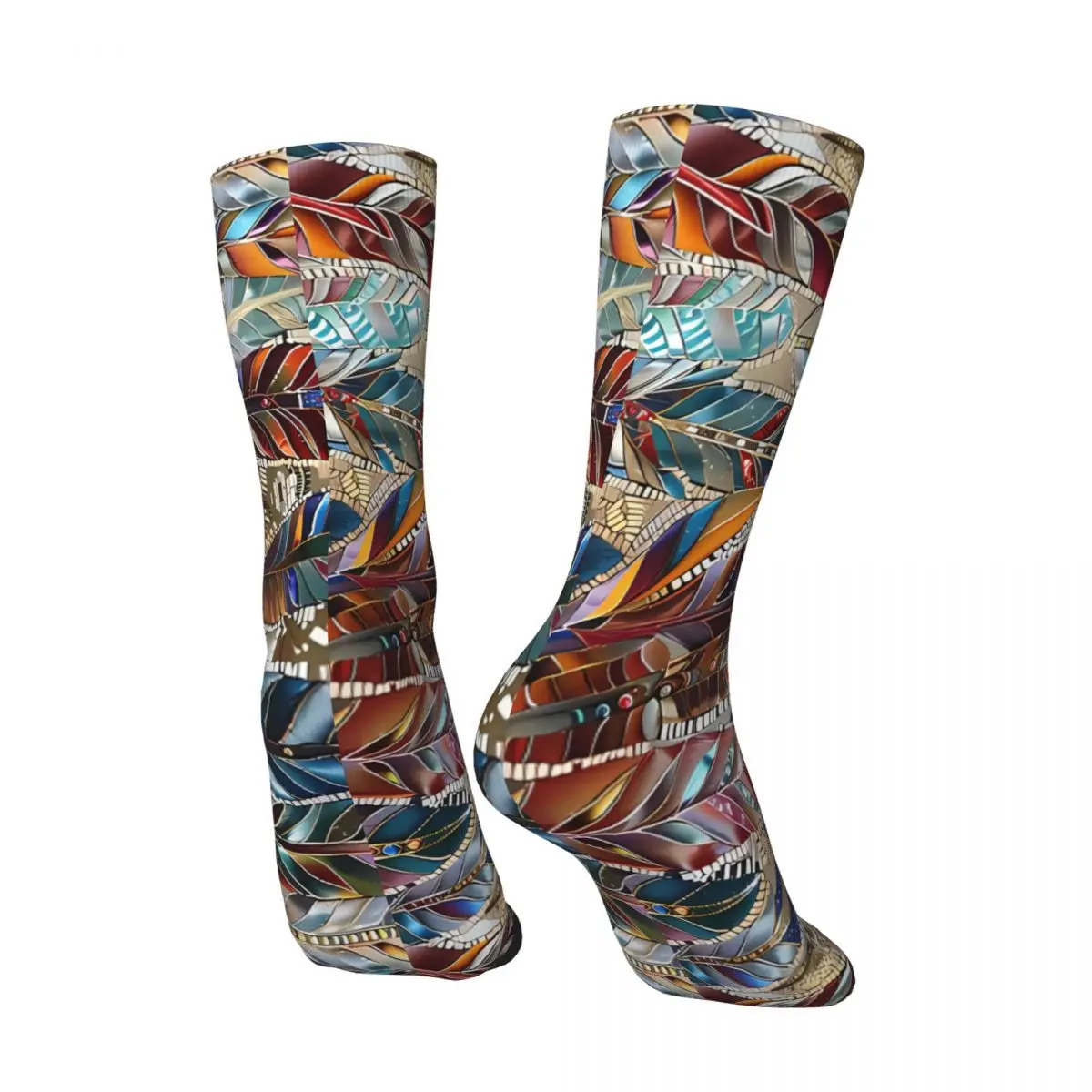 Indian Feathers Sock Printed Man Polyester