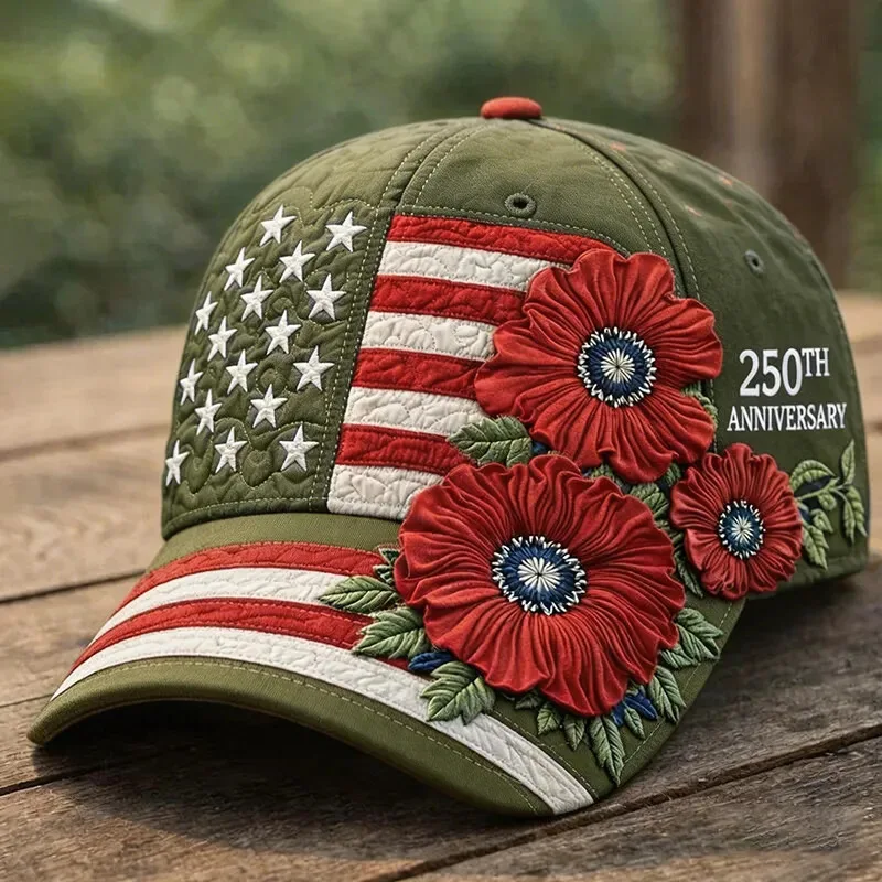 Flag Printed Baseball Cap, US Marine Corps 250th Anniversary Commemorative Cap