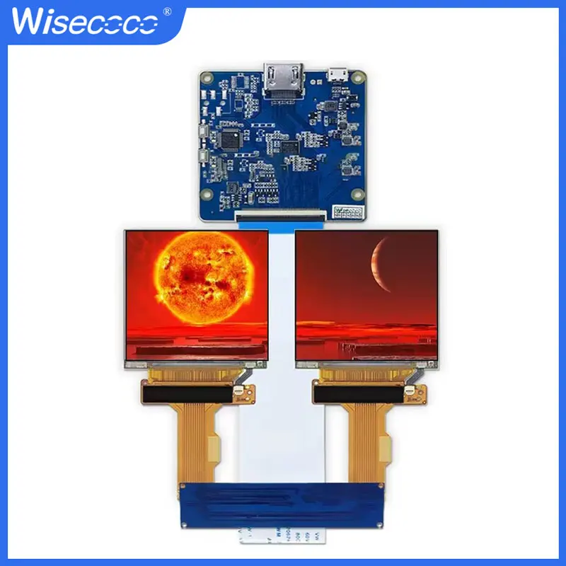 Wisecoco 2.9 inch 1440x1440 2K LS029B3SX02 Dual TFT IPS LCD VR Virtual Reality AR MR HMD Display MIPI Driver Board TC358870XBG