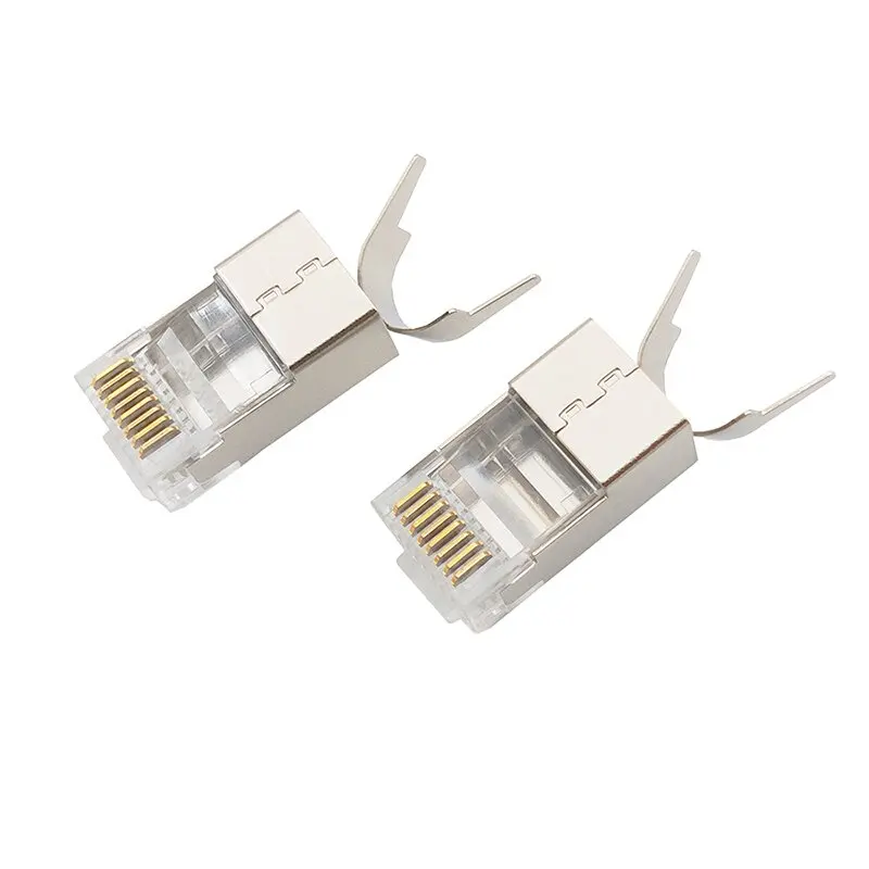 

Network cable connector Cat6 Type 7 long 8P8C shielded plug OD1.1.mm with tail clip and OD1.3mm cable divider