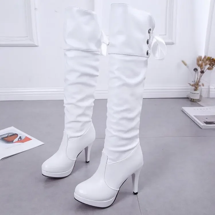 Damenstiefel Luxus-Ritterstiefel für Damen Modische Sexy Weiche Lederschuhe Elegante Bequeme Kniehohe Stiefel – Detail 26