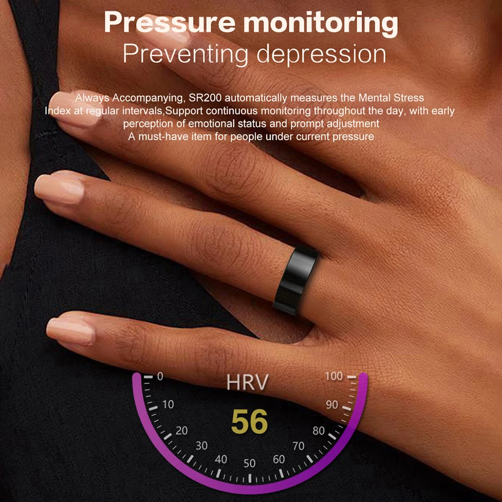 Умное Кольцо SR200, смарт-трекер здоровья, умное переносное устройство, Bluetooth, монитор пульса, сна, артериального давления для Android IOS