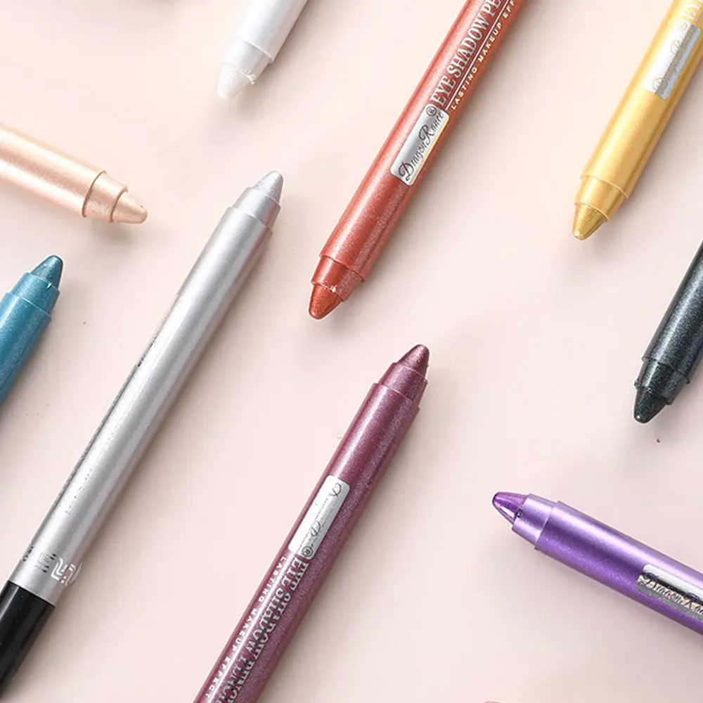 반짝이는 롱래스팅 메이크업 도구 실크웜 스틱 아이라이너 아이섀도우 펜 아이섀도우 펜슬