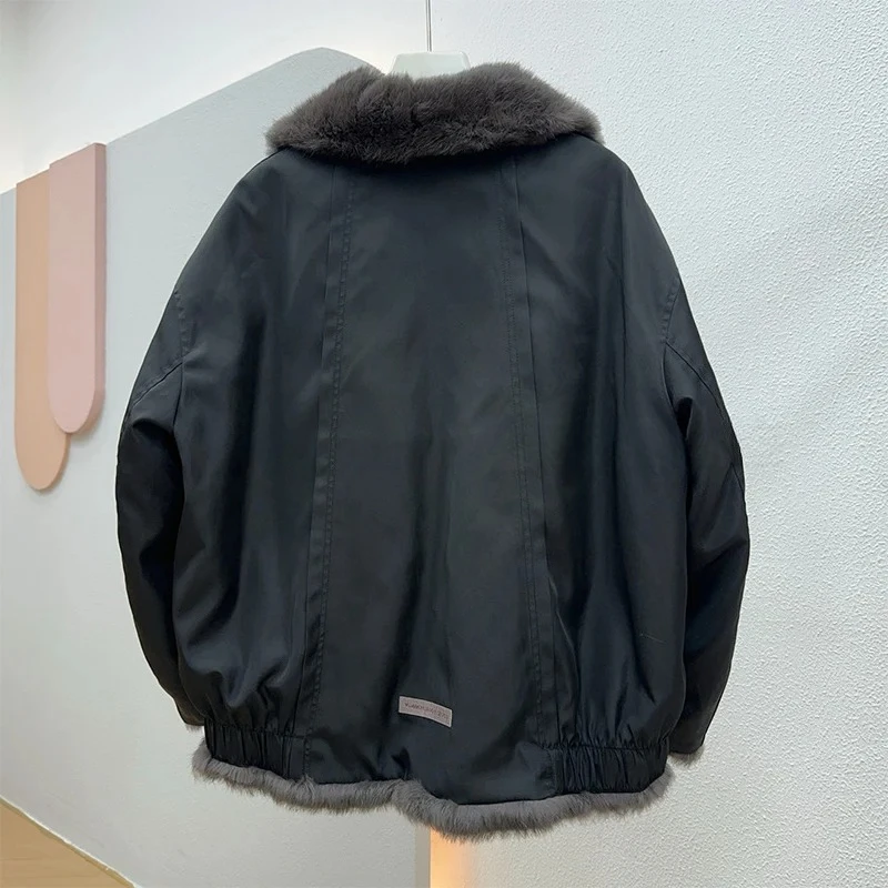 أنيقة التلبيب معطف منقوشة المرأة أزرار عادية مزدوجة الصدر طويلة الأكمام معاطف الإناث 2025 الخريف البريطانية سترة حريمي #4