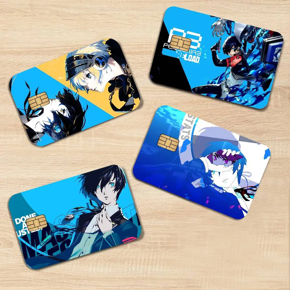 Ame Persona 3 Reload P3RE Credit Card Skin Stickers No Adhesive Residue Water Proof for VISA Credit Card Subway Access Card