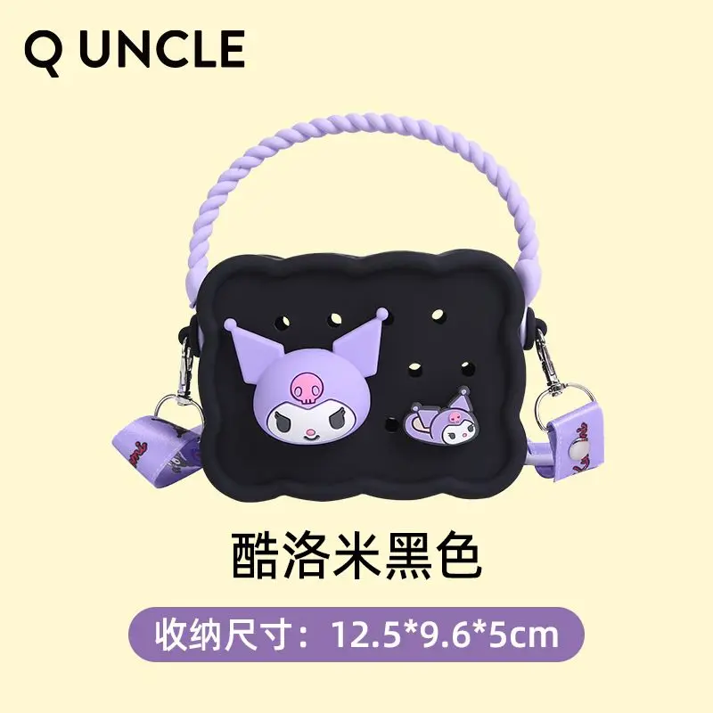 Sanrio DIY Melody Cartoon Kuromi Cute Jade Gui Dog Bag Children's One shoulder Girl Pudding Dog Small Change Bag